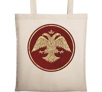 Byzantine Empire Golden Eagle Art Sac fourre-tout en coton écologique Beige