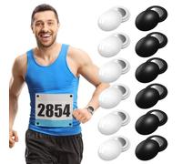 BYZESTY 12 Pièces Aimants pour Dossards De Course, Aimants Dorsaux Running, Clips Magnétiques pour Fixer Le Dossard De Marathon, pour Marathon Et Semi-Marathon