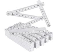 BYZESTY 6x Règle en Plastique 10cm 4 Pouce Droite Règle en Plastique Kit Outil de Mesure pour Dessiner des Mesures - Blanc