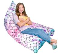 Byzesty Housse de pouf : pouf pour enfants, rangement de doudous, housse de pouf pour chambre d'enfant et canapé d'enfant (sirène 1)