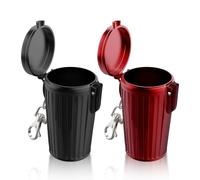 BYZESTY Lot de 2 mini cendriers de poche anti-odeurs - Cendrier de poche pour les déplacements - Anti-odeurs - Cendrier portable pour les déplacements (A)