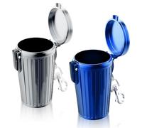 BYZESTY Lot de 2 mini cendriers de poche anti-odeurs - Cendrier de poche pour les déplacements - Anti-odeurs - Cendrier portable pour les déplacements (B)