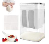 Byzesty Passoire à yaourt - Filtre à yaourt grec fait maison - Séparateur de yaourt et de lactosérum - Yaourtière - Yaourt - Fromage frais - Machine à yaourt avec tamis en maille - Chiffon filtrant