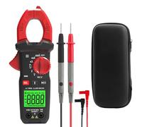 BYZESTY Pince ampèremétrique AC DC True-Rms 4000 comptes, multimètre à pince rétroéclairage, compteur de courant numérique pour la mesure AC/DC, tension, courant, température, résistance, continuité,