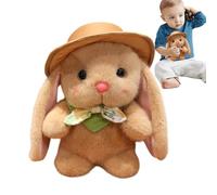 Byzieir Lapin en Peluche - Décorations,Lapin en Peluche avec Un Chapeau et Un Nœud - pour Panier de Pâques, Anniversaire, Fille Garçon, Adulte, Famille, Noël, Compagnon de Voyage, Heure du