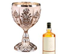 Byzieir Mini verre calice, mini gobelet - Coupe à calice européenne en de zinc de 30 ml,Ornements d'armoire à vin, cadeau de gobelet pour mariage au Bar à domicile, ornements rétro, petite tasse à vin