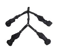 BZa396 Legging imperméable pour chien de petite, moyenne et grande taille - Anti-saleté - Pour la marche, la course à pied, la randonnée - Sangle auxiliaire - Noir - Taille S