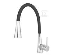 BZA42B Mitigeur évier Zumba II noir/chrome 2 fonctions