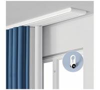 BZCKBZ Curtain Track Set Double Tracks Ceiling Mount Silent Heavy Duty Curtain Rail for Bedroom Living Room Hospital Garage Gazebo Privacy Divider(White,14.4FT)