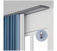BZCKBZ Curtain Track Set Double Tracks Ceiling Mount Silent Heavy Duty Curtain Rail for Bedroom Living Room Hospital Garage Gazebo Privacy Divider(Gray,5.6FT)