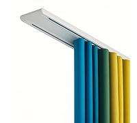 BZCKBZ Double Ceiling Track 2.2′ - 19.7′ Heavy-Duty Curtain Track Room Divider Sliding Rails for Indoor/Outdoor Easy Install(White,2.5FT)