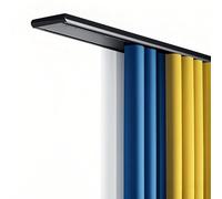 BZCKBZ Double Ceiling Track 2.2′ - 19.7′ Heavy-Duty Curtain Track Room Divider Sliding Rails for Indoor/Outdoor Easy Install(Black,8.5FT)