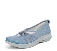 BZees LifeStride Women's Niche Slip-on Comfort Ballet Flat,Washed Denim Fabric,8.5