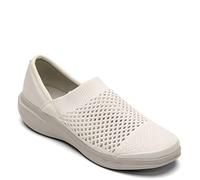 BZees Womens Charlie Slip-ons Loafer, White, 7 US