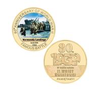 BZFAOEV Pièces commémoratives du 80e Anniversaire de la Seconde Guerre Mondiale - Souvenirs de batailles célèbres - Cadeaux de Noël pour Les passionnés d'histoire Militaire