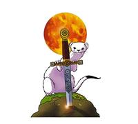 BZH Autocollant Hermine Excalibur - Vinyle - Style Fantasy Celtic - Sticker - Blanc, Rouge - Pour Métal, Plastique, Autres