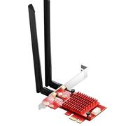 BZIZU Carte PCIe WiFi 6E | Puce Intel AX210 | 5400 Mbps Tri-Band 2,4 GHz/5 GHz/6 GHz | Bluetooth 5.3 | Adaptateur sans fil à faible latence pour les jeux et le streaming | Compatible Windows 10/11