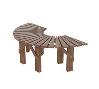 BZJPRFC Banc d'arbre Enveloppant, Banc De Jardin D'extérieur en Demi-Cercle/Cercle, Mobilier D'extérieur Décoratif, Élément De Jardin Romantique, Forme Extensible À L'infini(Semicircle)