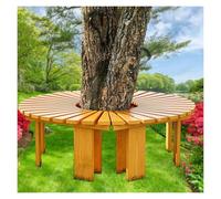 BZJPRFC Banc d'arbre Enveloppant, Support De Fleurs for Balcon De Jardin, Chaise De Jardin D'extérieur, Forme Extensible À L'infini, Épissure De Lattes en Bois Massif(Color1)