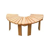 BZJPRFC Banc d'arbre Semi-Circulaire, Chaise De Cour en Bois, Siège De Salle À Manger De Patio sans Dossier, Combinaison Libre De Formes, Courbé À 180°, for Patio Extérieur(Color1)