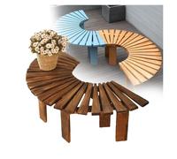 BZJPRFC Bancs De Jardin Semi-circulaires, Chaise De Salle À Manger sans Dossier, Support De Fleurs for Balcon, Bandes De Bois Jointes, for Parcs Et Cours(Ccolor2)