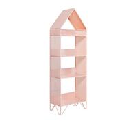 BZJPRFC Bibliothèque Créative for Enfants, Étagère De Rangement Autoportante Au Sol, Rangement De Livres en Fer À 4 Niveaux, for Salon, Chambre À Coucher, Bureau(Color1,128x41x23cm)