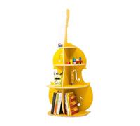 BZJPRFC Bibliothèque Créative for Enfants, Rangement De Livres en Bois en Forme De Guitare, Organiseur De Jouets sur Pied, for Salon, Chambre À Coucher, Bureau(Yellow)