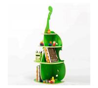 BZJPRFC Bibliothèque Créative for Enfants, Rangement De Livres en Bois en Forme De Guitare, Organiseur De Jouets sur Pied, for Salon, Chambre À Coucher, Bureau(Green)