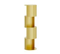 BZJPRFC Bibliothèque Créative Géométrique en Forme De S, Étagère De Rangement sur Pied À 3/4 Niveaux, for Salon, Chambre À Coucher, Bureau, Capacité De Charge 100 Kg(Gold,4-Tier)