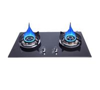 BZJPRFC Cuisinière À Gaz Portable avec 2 Brûleurs, Cuisinière À Gaz 5,2 KW, Cuisinière De Comptoir De Cuisine, avec Protection Contre Les Flammes, for Gaz Naturel/gaz De Pétrole Liquéfié(NG)