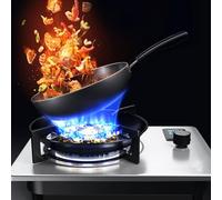BZJPRFC Cuisinière À Gaz Portable, Flamme Élevée À 9 Chambres De 7,2 KW, Fonction Minuterie, Kit GPL/gaz Naturel, Adaptée Aux Cuisines Domestiques, avec Protection Contre L'extinction (Size : NG)