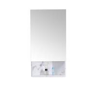 BZJPRFC Meuble d'angle avec Miroir, Meuble De Rangement Suspendu À 3 Étagères avec Portes, Cadre en Bois, Miroir Argenté HD, Facile À Installer, for Salle De Bain