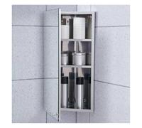 BZJPRFC Meuble d'angle De Salle De Bain avec Miroir, Meuble De Rangement Suspendu À 3 Étagères, Cadre en Acier Inoxydable, Miroir HD, 3 Niveaux De Rangement, for Chambre(Right-Hand Door)