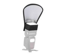 BZKSER 1Pcs Réflecteur de Flash, 2 en 1 Diffuseur de Flash, Argent/Blanc Réflecteur avec Bande pour Nikon, Canon, Sony, Yongnuo, Speedlite Softbox