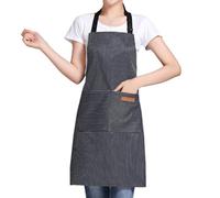 BZKSER Chef Tabliers - 1 pcs Tablier avec Poches, Etanche Réglable Tablier pour Homme Femme,Tablier Cuisine Professionnel pour Cuisine, Jardinage, Restaurant, Barbecue, Café,Noir(75 * 65cm)