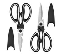 BZKSER Ciseaux De Cuisine Professionnels - 2 pcs Ciseaux De Cuisine,Ciseaux Ciseaux De Cuisine Professionnel Multiusage Ciseau Cuisine en Acier Inoxydable pour LéGumes Poulet Poisson Viande