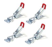 BZKSER Loquet à Bascule en Métal - 4pcs Sauterelles Bascule Pince,Fermoir Attache Rapide Fixation Boucle avec Boucle RéGlable pour Armoire,Cas sans Serrure ou PoignéE,loquet de Serrage pour Armoire