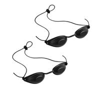 BZKSER Lunettes luminothérapie - 2 pcs Lunettes luminothérapie,Lunettes de Solarium, Silicone Souple Durable Confortable, Lunettes de Protections Convient à la Clinique de Beauté ou à la Maison(Noir)