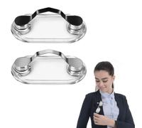 BZKSER Porte Lunettes - 2 pcs Support Magnétique pour Lunettes en Acier Inoxydable Peut être Attaché Aux Vêtements,pour Lunettes, Lunettes de Soleil,Lunettes de Lecture,écouteurs,Carte d'identité