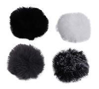 Bzocio Lavalier universel en fourrure pour pare-brise, coupe-vent, doux, pour, lavalier, microphone 5 mm