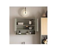 BZR134-NG Armoire Murale de Salle de Bain avec Miroir, Meuble de Toilette Suspendue Placard de Rangement