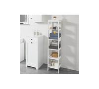SoBuy BZR14-W Meuble Colonne de Salle de Bain Armoire Haute étagère Blanc