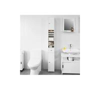 BZR34-W Meuble de Rangement Salle d Bain Meuble Colonne Armoire de Toilette Meuble