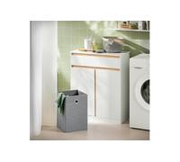 BZR79-W Meuble Bas de Salle de Bain avec Bac à Linge Amovible Armoire à Linge Commode pour Salle de Bain Armoire Toilette avec 1 Tiroir, et 1 Panier