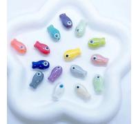 BZSDDY 30 pièces 19 * 10mm Perles de Poisson de Couleur UV Perles en céramique pour la Fabrication de Bijoux Perles en Porcelaine en Vrac pour Bracelets Artisanat Pendentif en céramique