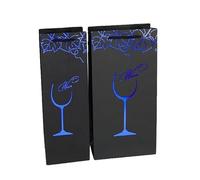 BZSDLD 10 pièces Sac de vin pour Bouteille Simple/Double avec poignées Sacs-Cadeaux de vin de qualité supérieure en Vrac avec poignées pour noël, Anniversaire, Mariage