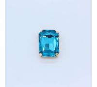 BZSQD 10 pièces 18/25/27mm Grands Boutons Strass rectangulaires à Coudre avec Griffes dorées pour Accessoires de vêtements de Bricolage