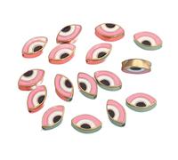 BZSQD 14 * 8MM 5 pièces yeux petites perles de poisson perles en alliage d'émail breloques en émail assortiment de breloques en émail plaqué or pour la fabrication de bijoux thème or
