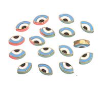 BZSQD 14 * 8MM 5 pièces yeux petites perles de poisson perles en alliage d'émail breloques en émail assortiment de breloques en émail plaqué or pour la fabrication de bijoux thème or