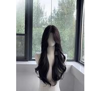 BZSQD 65CM Perruques bouclées Marron Noir pour Femmes Adultes Perruque bouclée Perruque Cosplay Perruques de Cheveux de fête Quotidienne